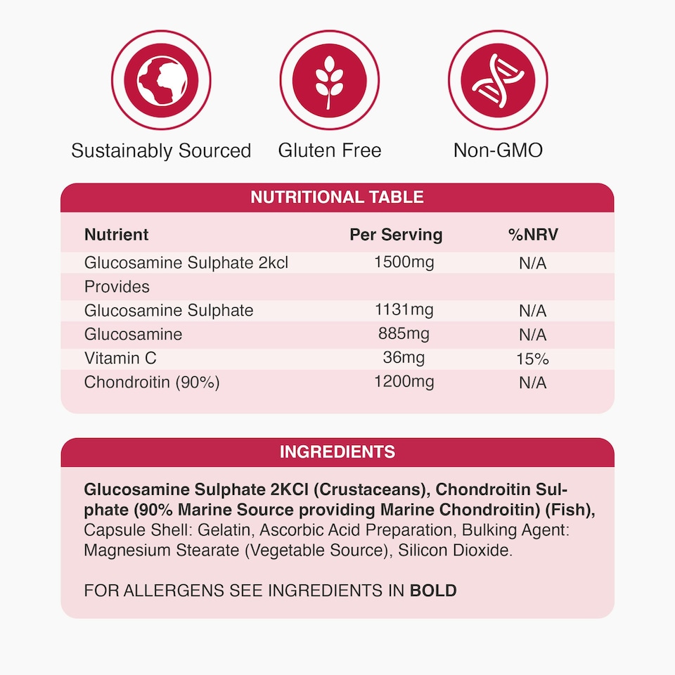 image 1 of Zipvit Glucosamine 1500mg & Chondroitin 1200mg – Joint & Cartilage Support with Vitamin C, 120 Capsules
