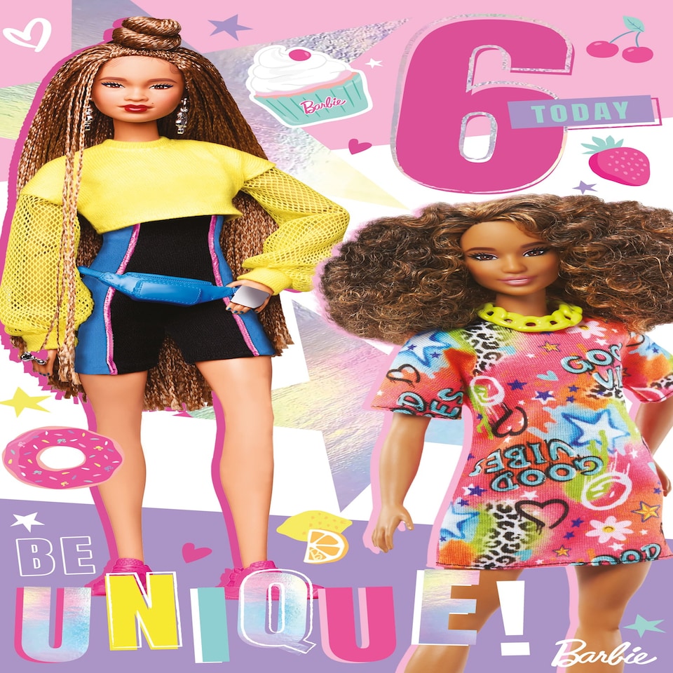 image 1 of Barbie Age 6 Birthday Card