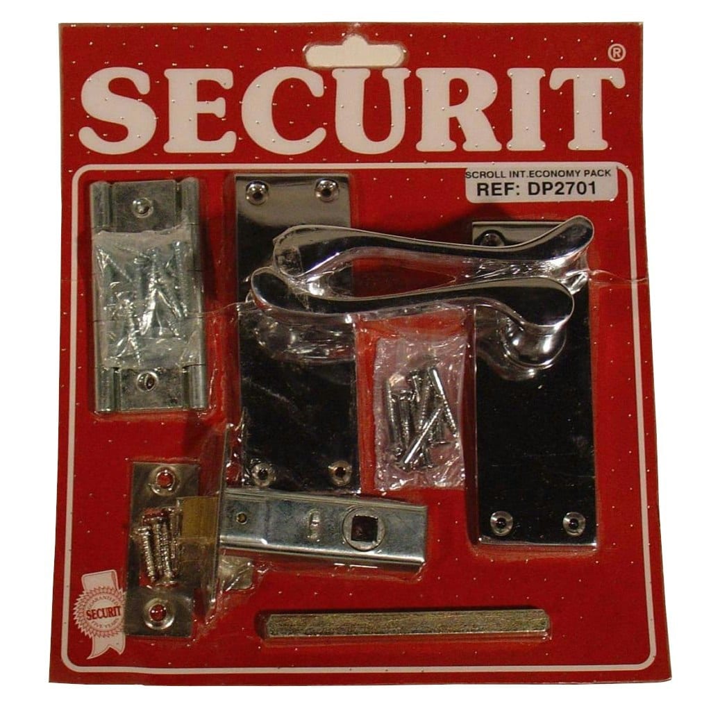 Securit Chrome Scroll Internal Pack - Silver - One Size