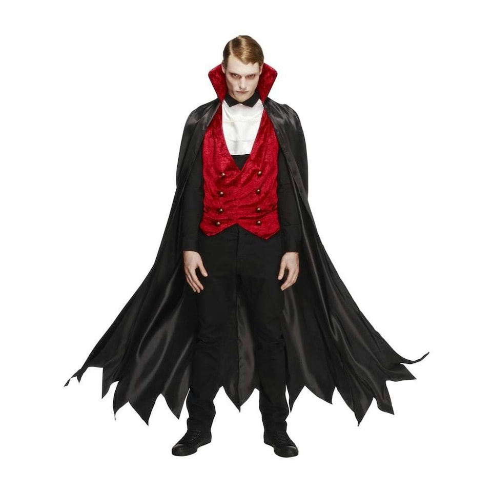 image 1 of Fever Mens Vampire Costume - Black/Red - M M