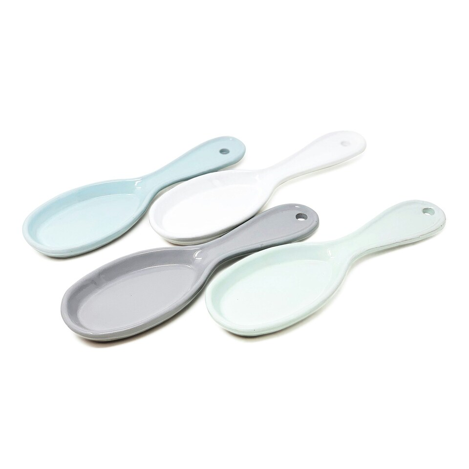 image 1 of Verano Spanish Ceramics Rustic Pastel Spoon Rest - 27cm Pale Green