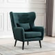 image 7 of Winslow Wing Back Fabric Occasional Button Back Modern Accent Armchair (Green)