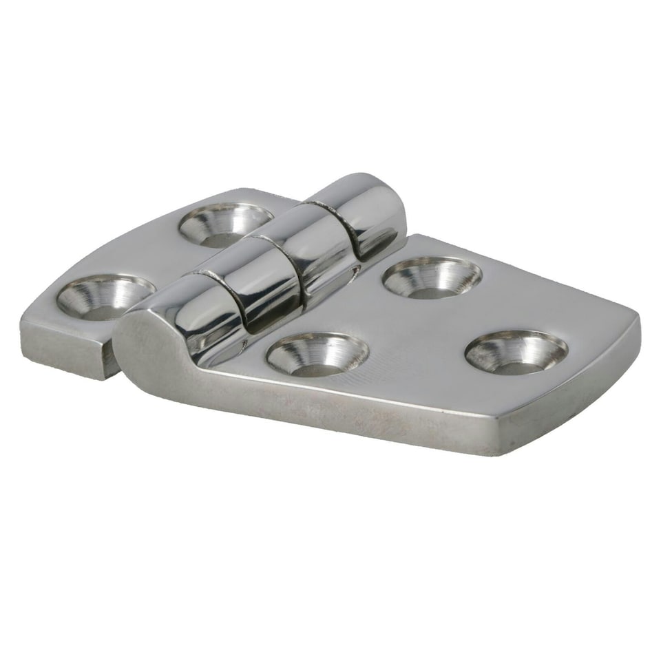 image 1 of Polished Door Hinge 4 Pack Stainless Steel 56mm x 38mm 316 Marine Cabin Hatch Silver