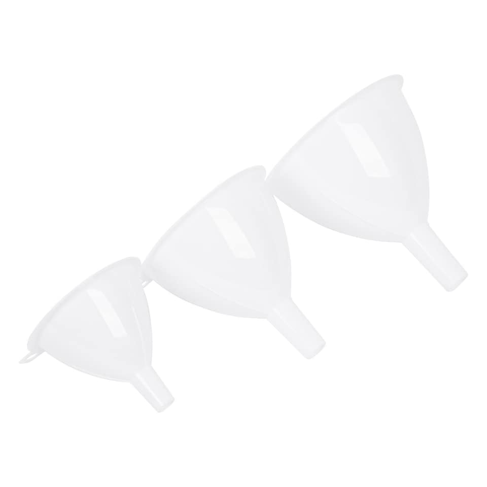 image 1 of Ashley 3pc Polypropylene Funnel Set - White