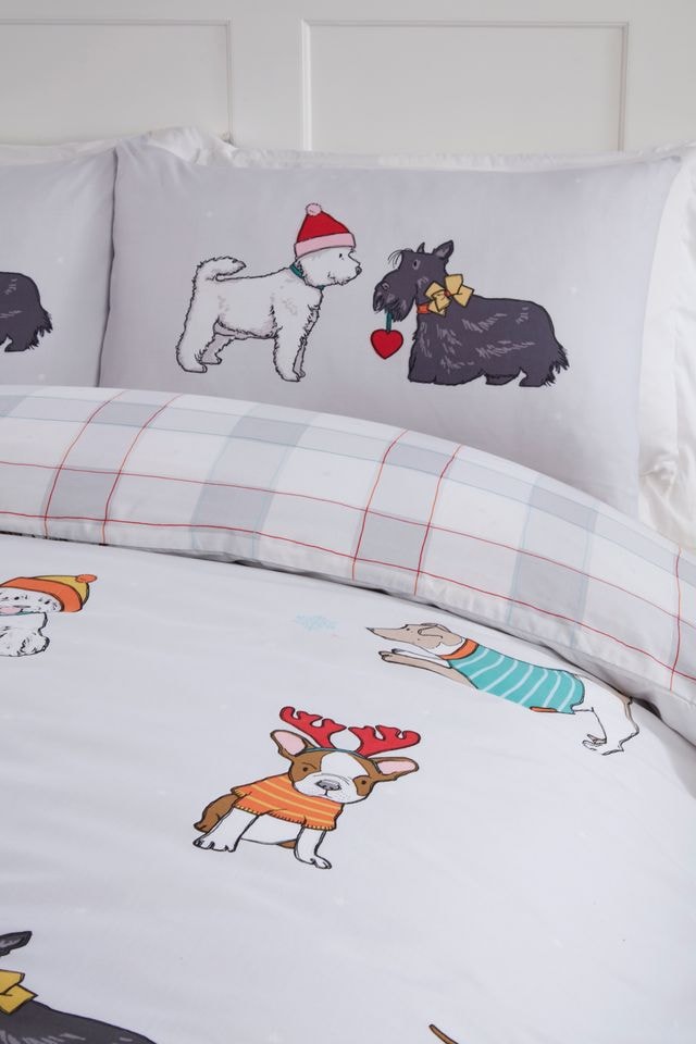 image 1 of Winter Tails Duvet Cover Set with Pillowcase | Multi | Double