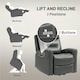 image 4 of HOMCOM Overstuffed Riser and Reclining Chair with USB Ports, Remote, Grey Grey