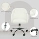 image 5 of HOMCOM Vanity Chair for Desk, with Height Adjustable, Wheels, Cream Cream