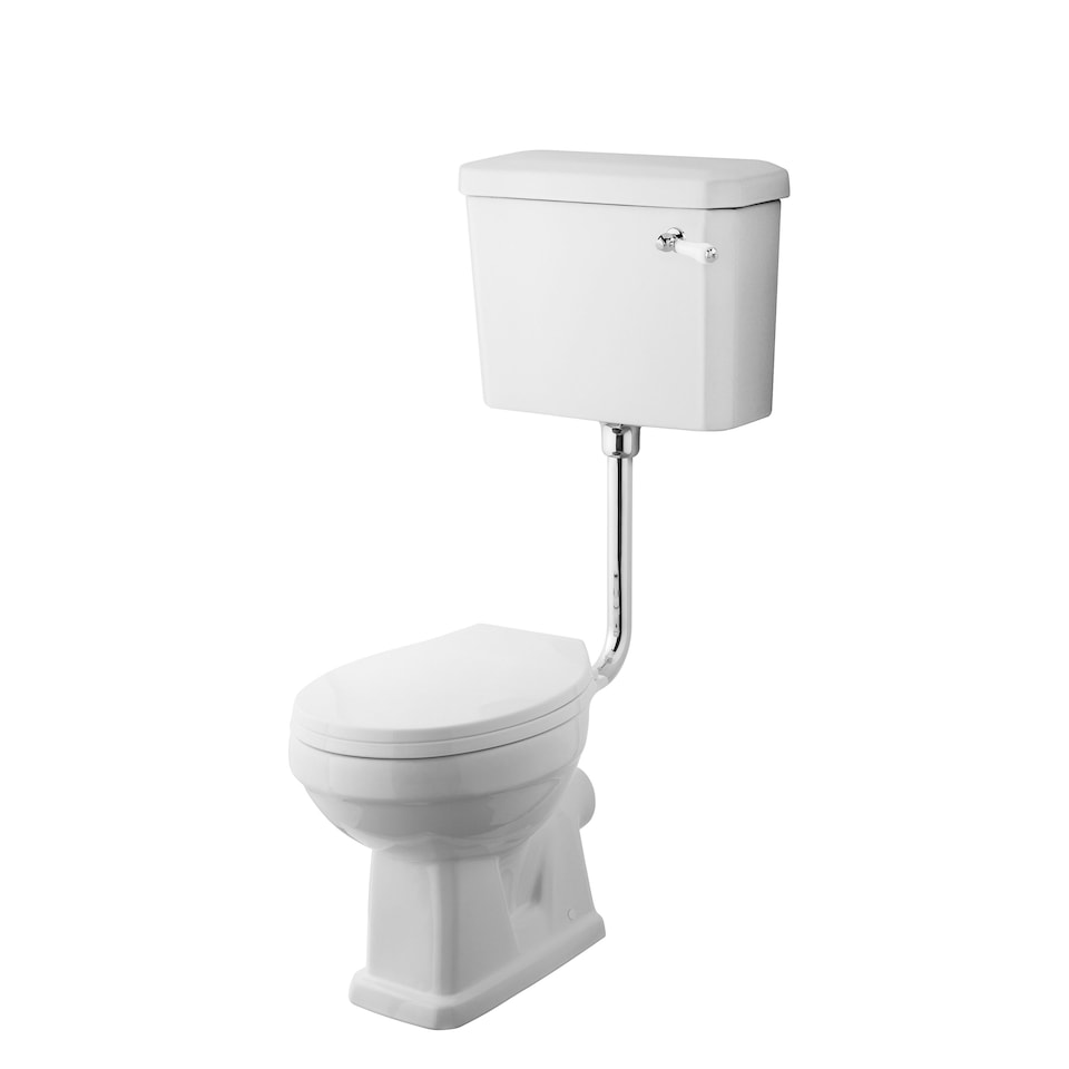 image 1 of Kinston Low Level Toilet - Pan, Cistern, Flush Pipe & Soft-Close Seat