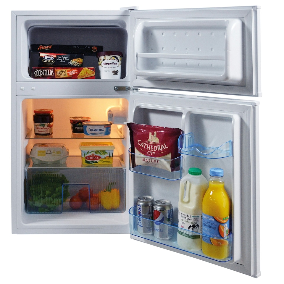 image 1 of Igenix IG347FF Freestanding Under Counter Fridge Freezer, 87 L 47 cm Wide, White