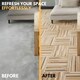 image 9 of NOVECRAFTO Vinyl Floor Tiles Self Adhesive – 12x12in Peel and Stick Flooring for Kitchen, Bathroom & Living Room – Beige Brown Wooden Stripes Design Brown | 2.79 sqm