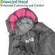 image 3 of Hooded Sleeping Bag - Pink
