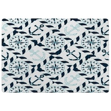 Blue Nautical Elements (Rug) Blue | Small: 60x110cm