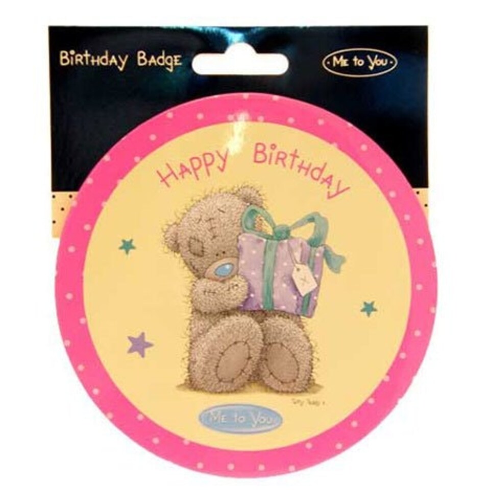 image 1 of Happy Birthday Me to You Bear Giant Badge
