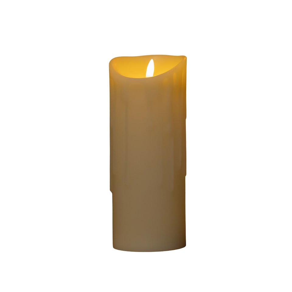 image 1 of 23cm LED Flickabrights Melted Edge Battery Candle in Warm White