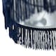 image 4 of First Choice Lighting Set of 2 Tassel Navy Blue Velvet with Chrome Inner Easy Fit 25cm Pendant Shades Blue | Chrome