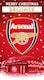 image 3 of Arsenal FC Personalise Christmas Card With Sticker Sheet
