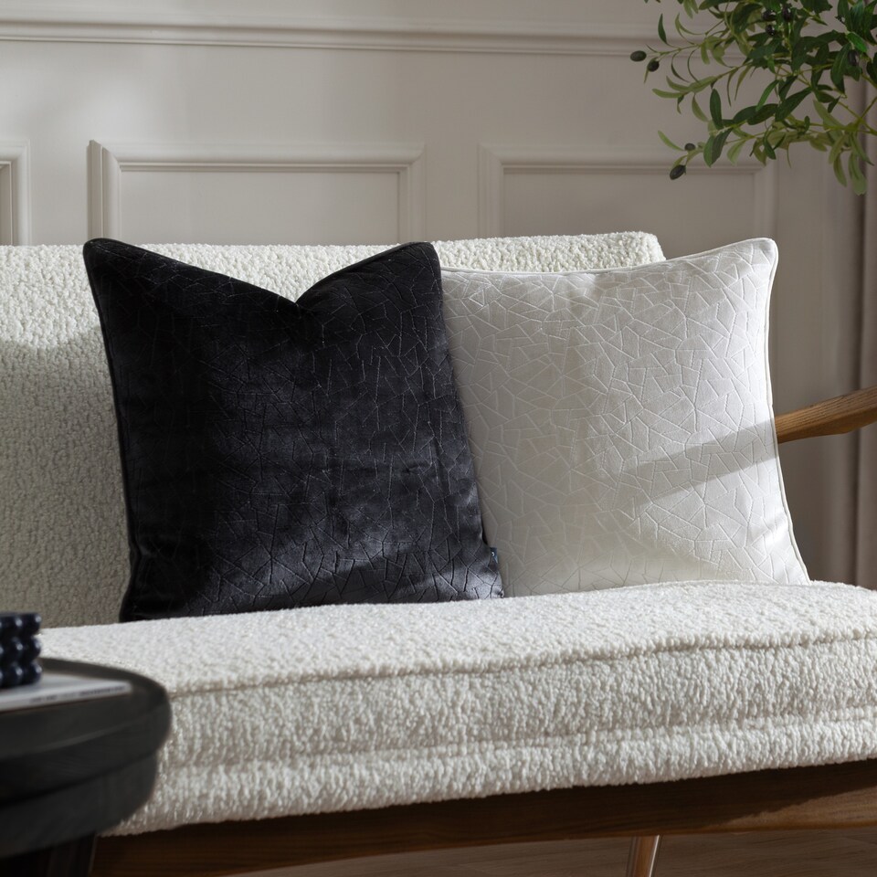 image 1 of Hoem Malans Cut Velvet Piped Cushion