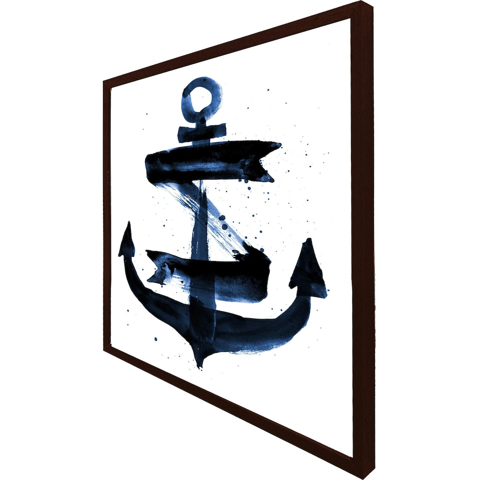 image 1 of Watercolour anchor (Picture Frame) Grey | S
