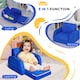 image 4 of HOMCOM 2 In 1 Kids Sofa Chair Bed Folding Couch Flannel Foam for 3-4 years | Blue | One Size