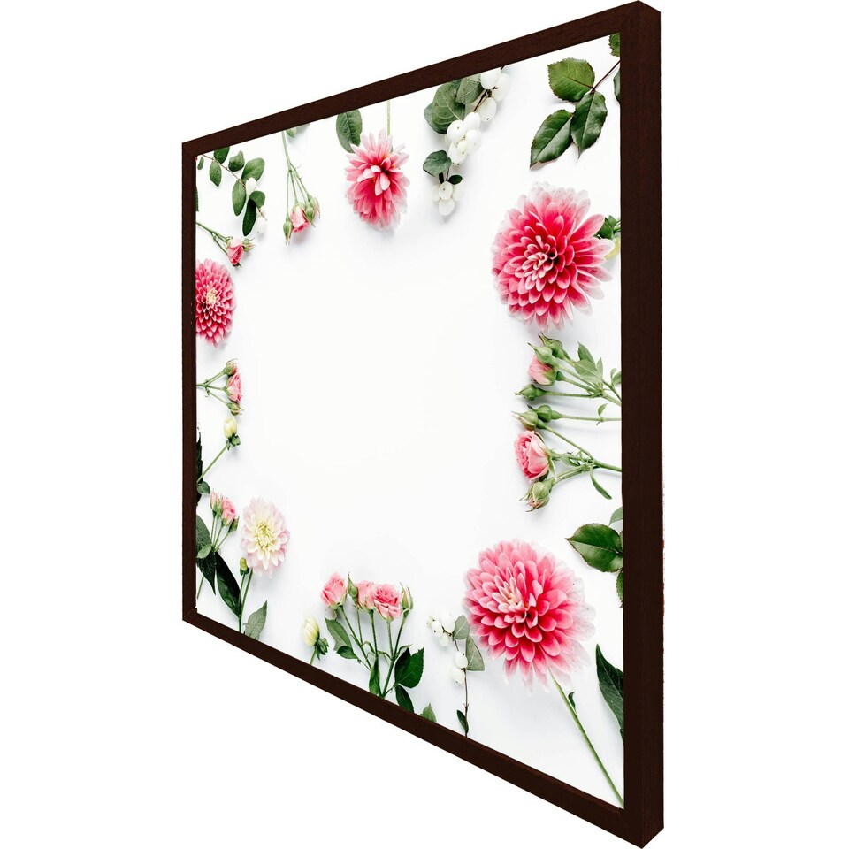 image 1 of Scattered flowers (Picture Frame) Brown | Oak | M