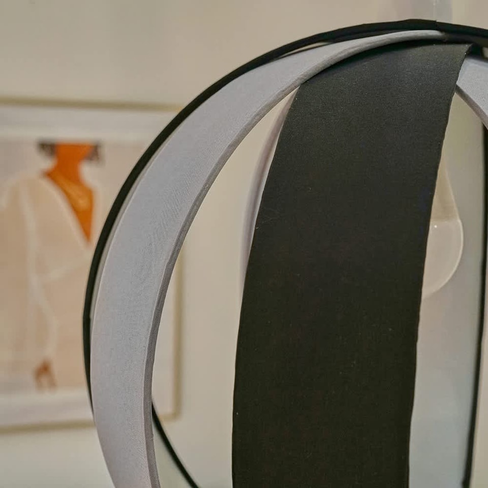 image 1 of ValueLights Black And Grey Modern Fabric Globe Ceiling Pendant Light Shade