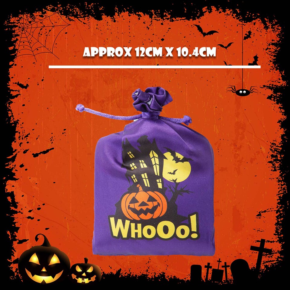 image 1 of PMS Halloween Bag with Creepy Sounds - Purple Pumpkin Trick or Treat Bag