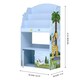 image 3 of Teamson Kids Sunny Safari Kids 3-Tier Wooden Bookshelf with Storage, Multicolor