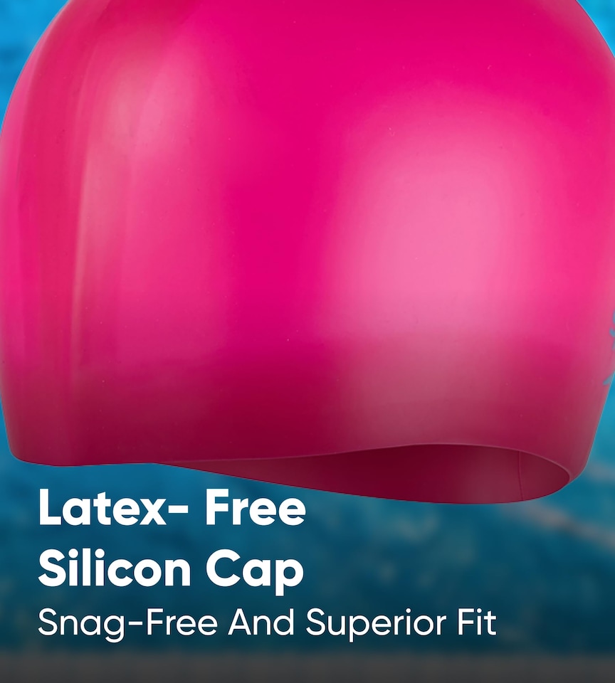 image 1 of Speedo Junior Long Hair Silicone Swim Cap