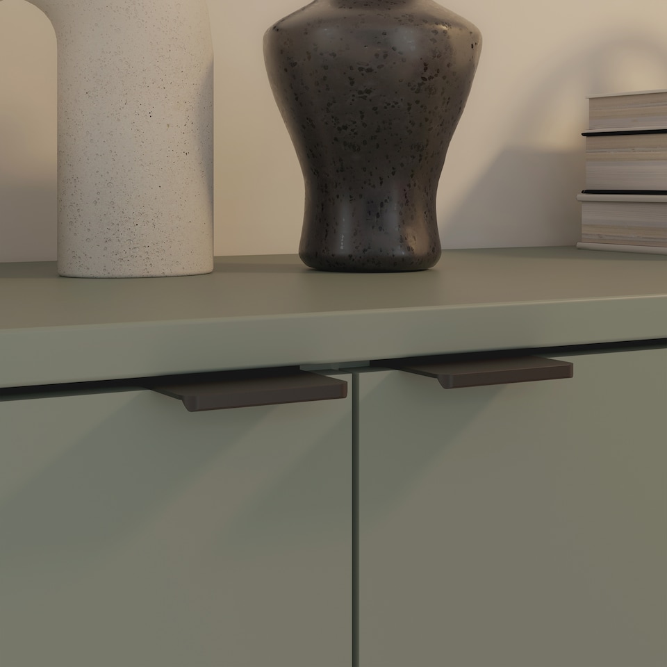 image 1 of Ganymede 2 Door Cupboard with Drawer in Sage Green