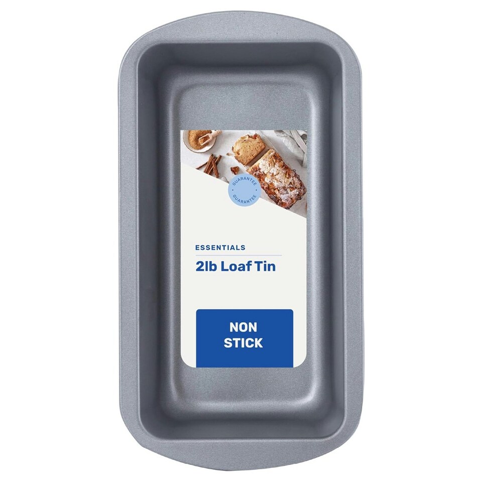 image 1 of 2 x 2lb Non-Stick Bread & Cake Long Rectangular Oven Pan Fridge & Freezer Safe