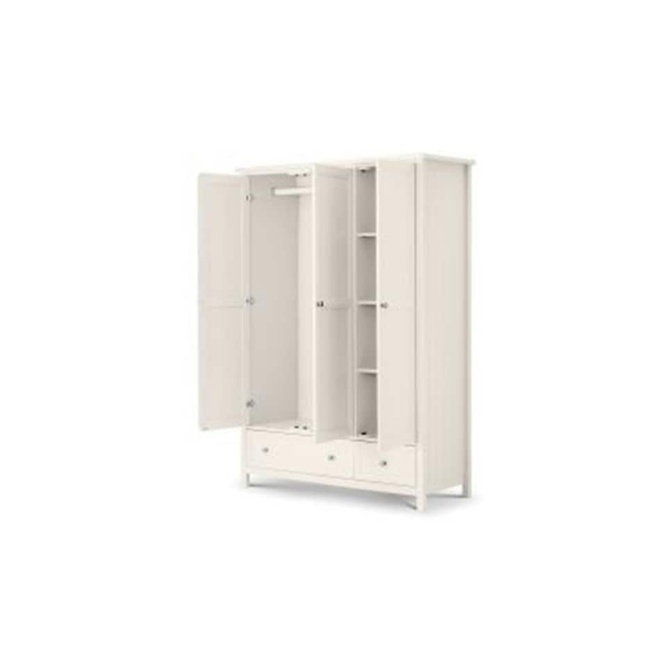 image 1 of Premier Pure White 3 Door Combination Wardrobe