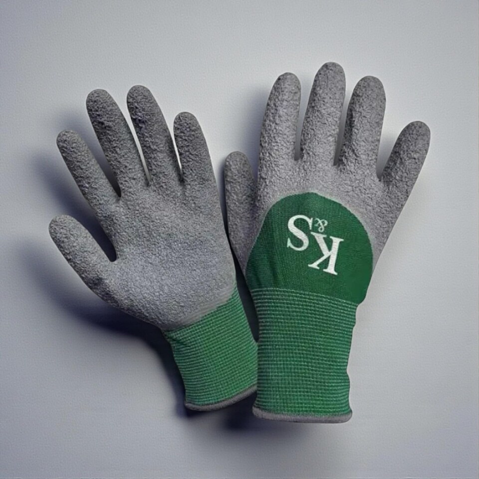image 1 of Kent & Stowe All Round Grip Gardening Gloves Medium with Durable Crinkle Latex Texture and Comfortable Seamless Liner