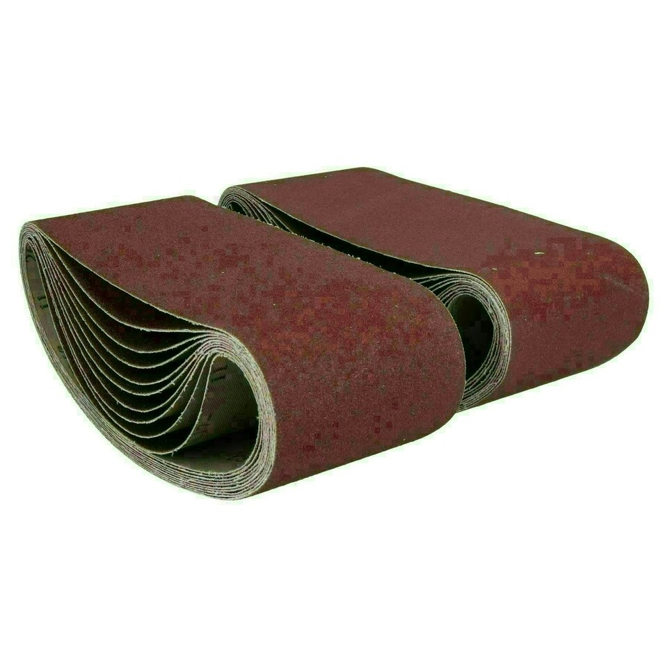 image 1 of 610mm x 100mm Mixed Grit Abrasive Sanding Belts Power File Sander Belt 40 Pack