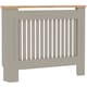 image 9 of Vida Designs Arlington Radiator Cover Painted MDF Slatted Cabinet, Grey, 111cm