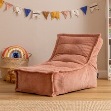 Icon Kids Dolce Scandi Jumbo Cord Lounger Bean Bag, Dawn Pink
