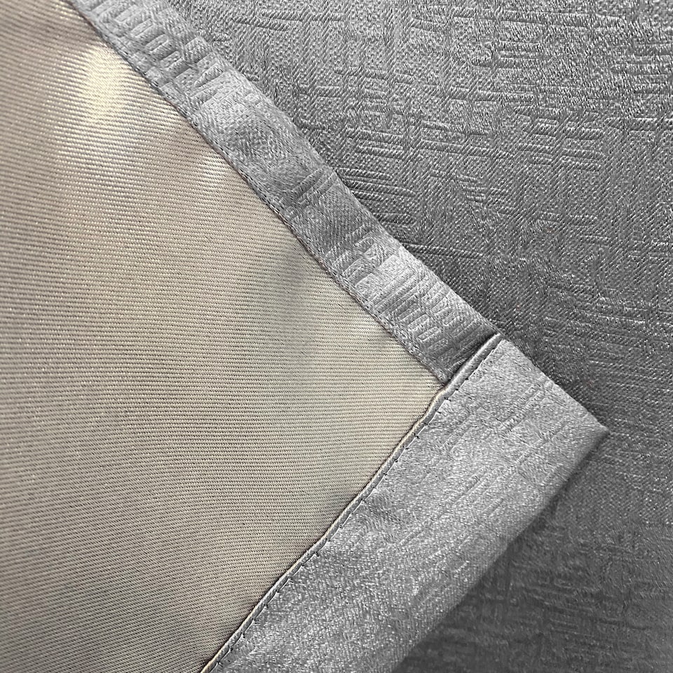 image 1 of Enhanced Living Vogue Grey Silver 90 x 54 inch (229x137cm) Eyelet Thermal Noise reducing Dim Out Curtains (PAIR)