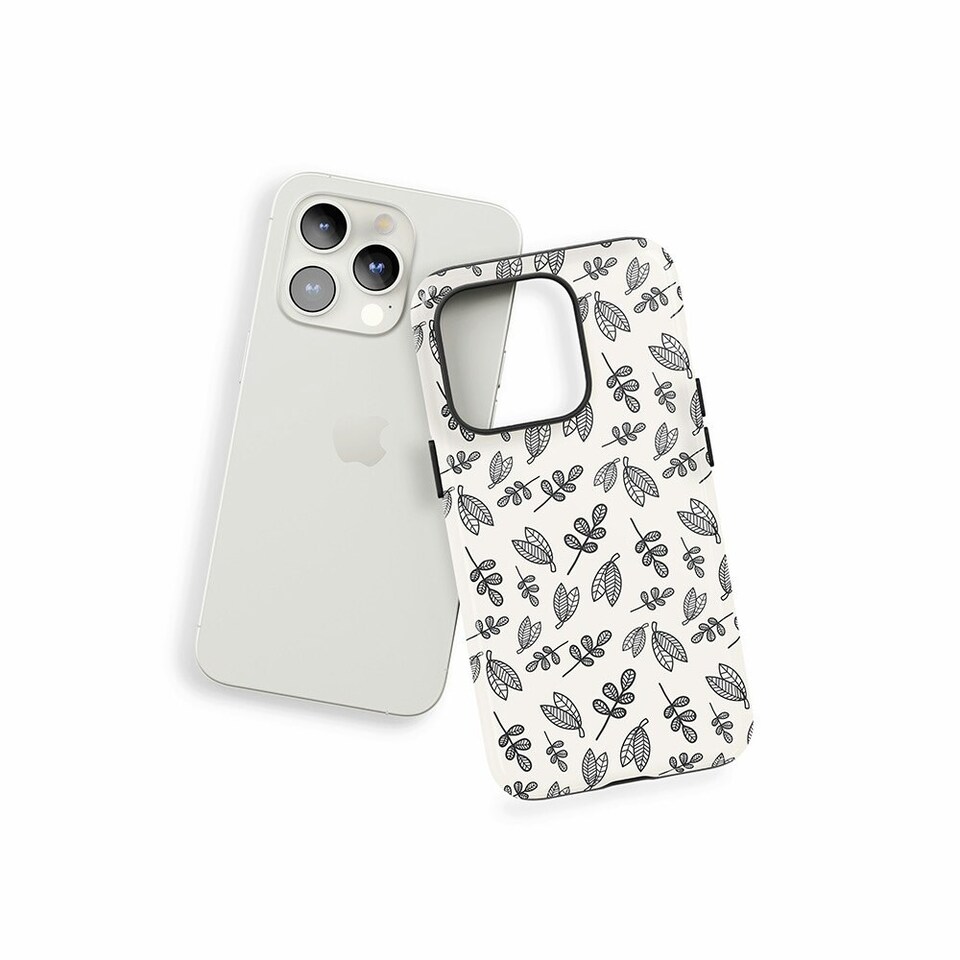 image 1 of Mono Leaves Phone Case | Black | Galaxy S25 Ultra
Tough | Galaxy S25 Ultra
Tough