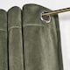 image 6 of OHS Soft Velvet Plain Dyed Thermal Insulated Panel Pair Eyelet Curtains, 90x90" Cream | Natural
