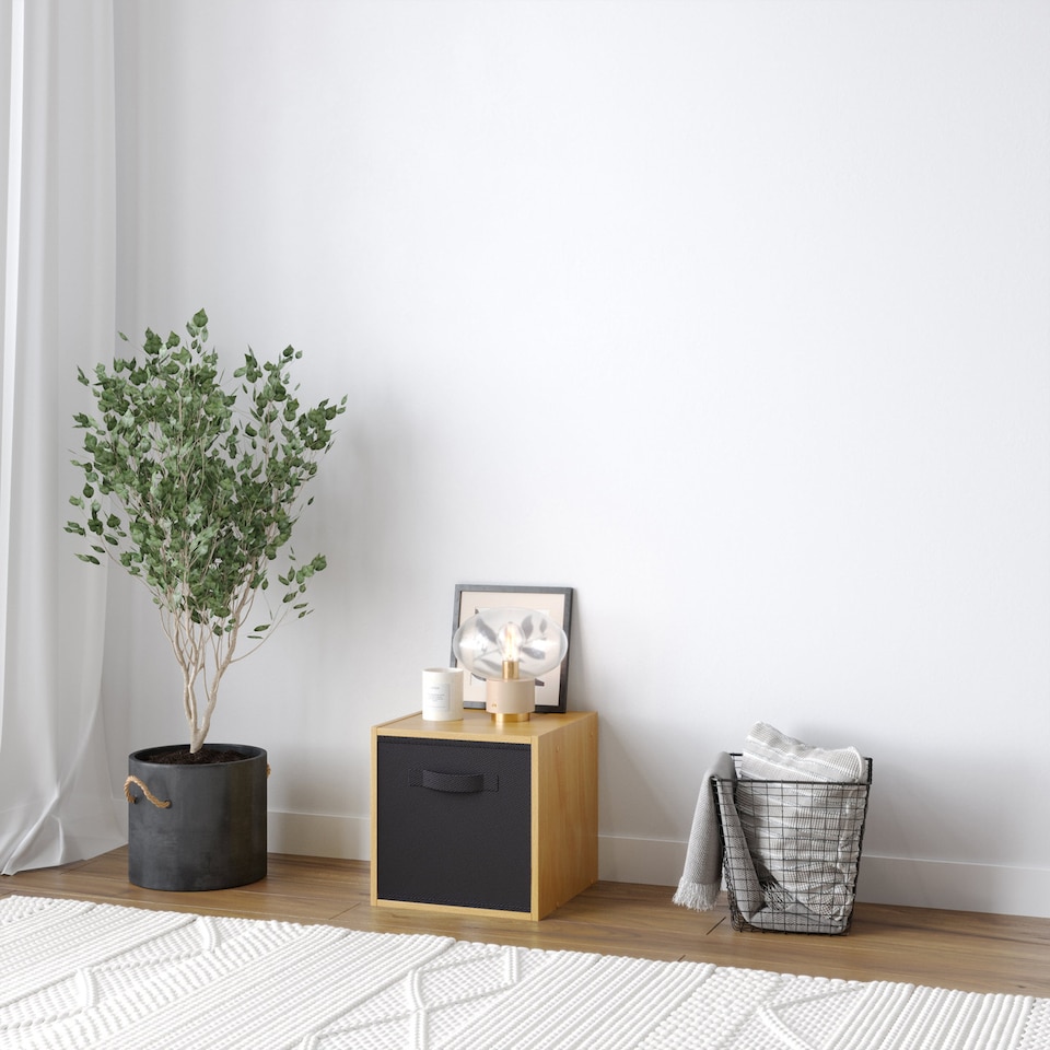 image 1 of Cube Unit with Insert | Cream | Beech & Black | 1