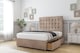 image 3 of Sloomy Alabama Mink Naples Divan Bed With Mattress 2 Drawers Footend With 26" Strutted Headboard 4' Small Double | Brown | Mink | Small Double | 1