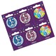image 2 of Kaleidoscope Small 65th Birthday Badge Set - Multicoloured - One Size