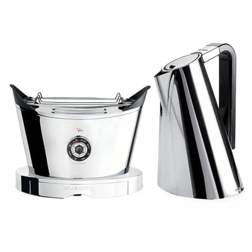 image 1 of Bugatti Vera Easy Kettle and Volo Toaster Set Chrome