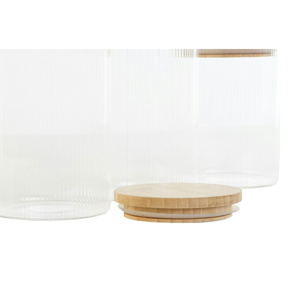 image 1 of 3 Tubs Home ESPRIT Transparent Silicone Bamboo Borosilicate Glass 10 x 10 x 22,3 cm N/A