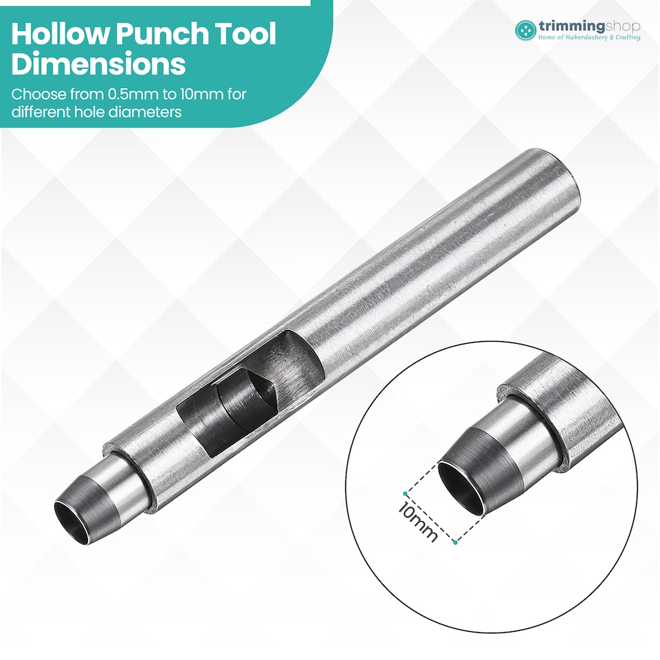 image 1 of 10mm Leather Hole Punch Cutter, Sharp Edge Hollow Hole Punch for DIY