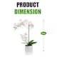 image 2 of Artificial Orchid Flower Display in Pot 55cm White Realistic Home Party Decor