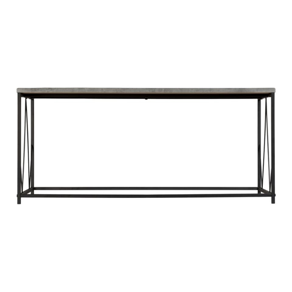 image 1 of Athens Rectangular Coffee Table - L45 x W100 x H45 cm - Concrete Effect - Black | Black