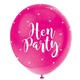 image 2 of Assorted Hen Party Print Pearlised Biodegradable Latex Helium Balloons 30cm / 12 in - Pack of 5