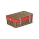 image 2 of 35cm Antique Wash Wicker Picnic Basket with Lining Red | Red | One Size