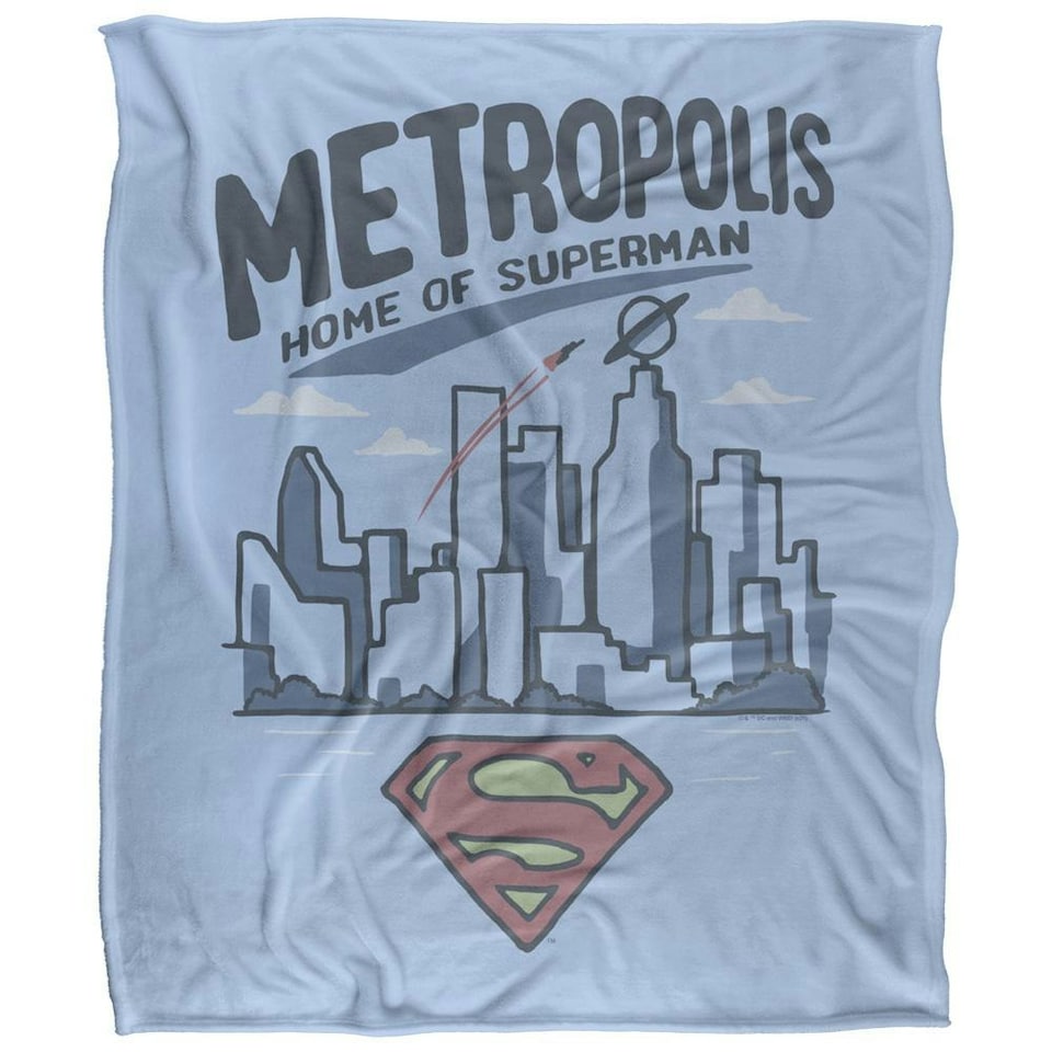 image 1 of Superman Metropolis Blanket - Multicoloured - One Size