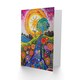 image 2 of Colourful Hippy Folk Art Flowers Sun Trees Landscape Greeting Card